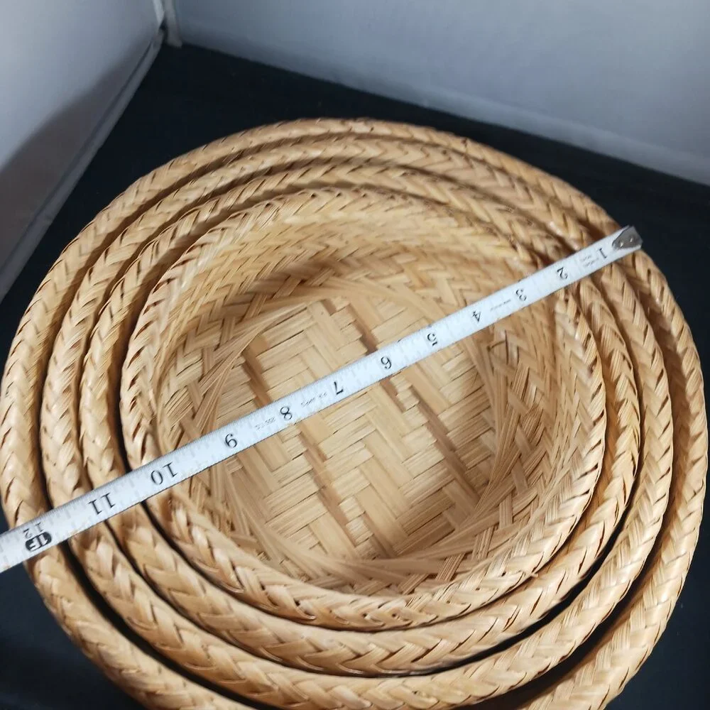 Vintage Wicker Round Basket sets of 4